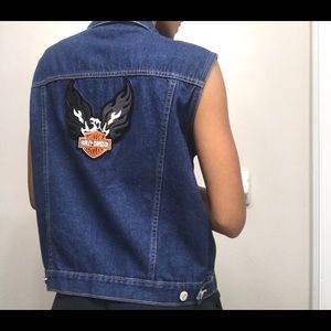 Harley Davidson denim vest